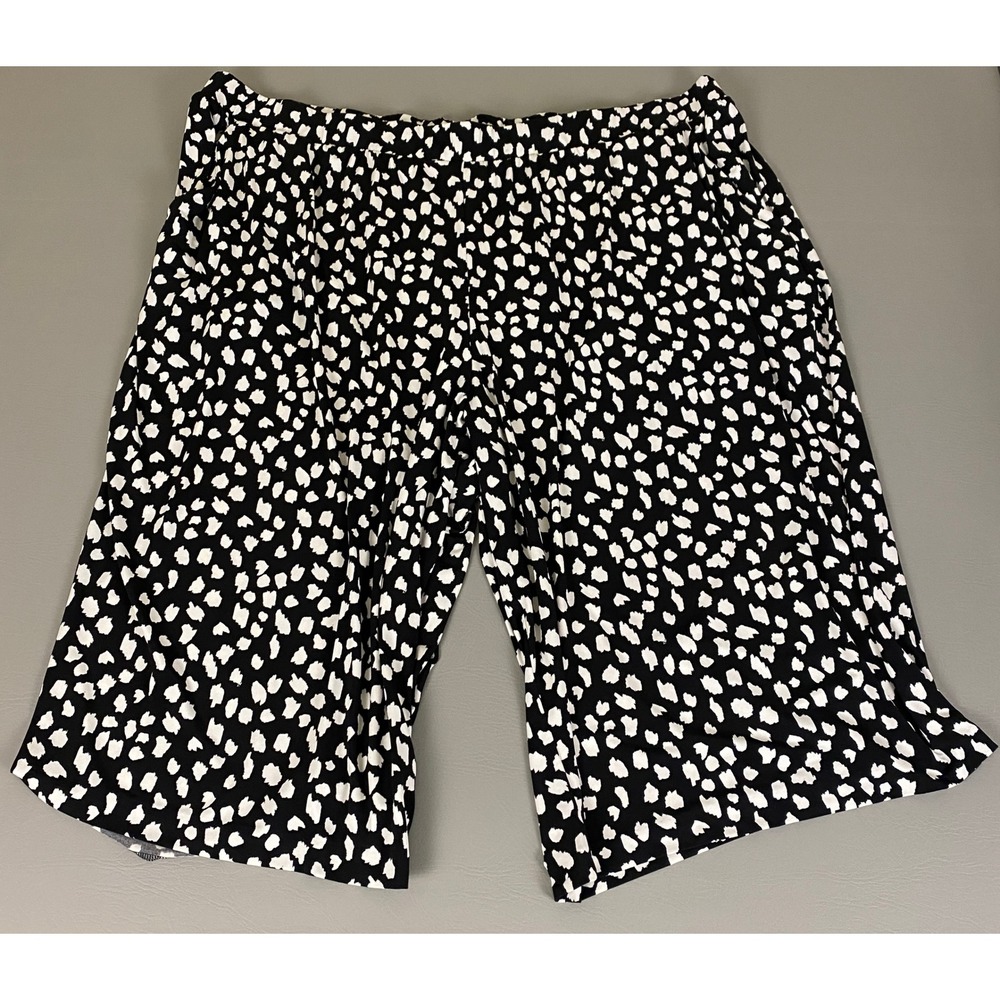 Lane Bryant Pants Women's Plus‎ Size 30/32 Black White Print Polyester Spandex